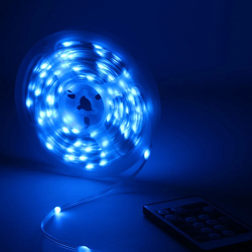 Світлодіодна смарт гірлянда 10 м, від USB + пульт / Розумна стрічка RGB з Bluetooth / Гірлянда від повербанк