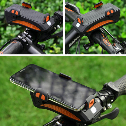 Велофанар з пультом та кріпленням для смартфона FY-319B-3LM / Велосвічення