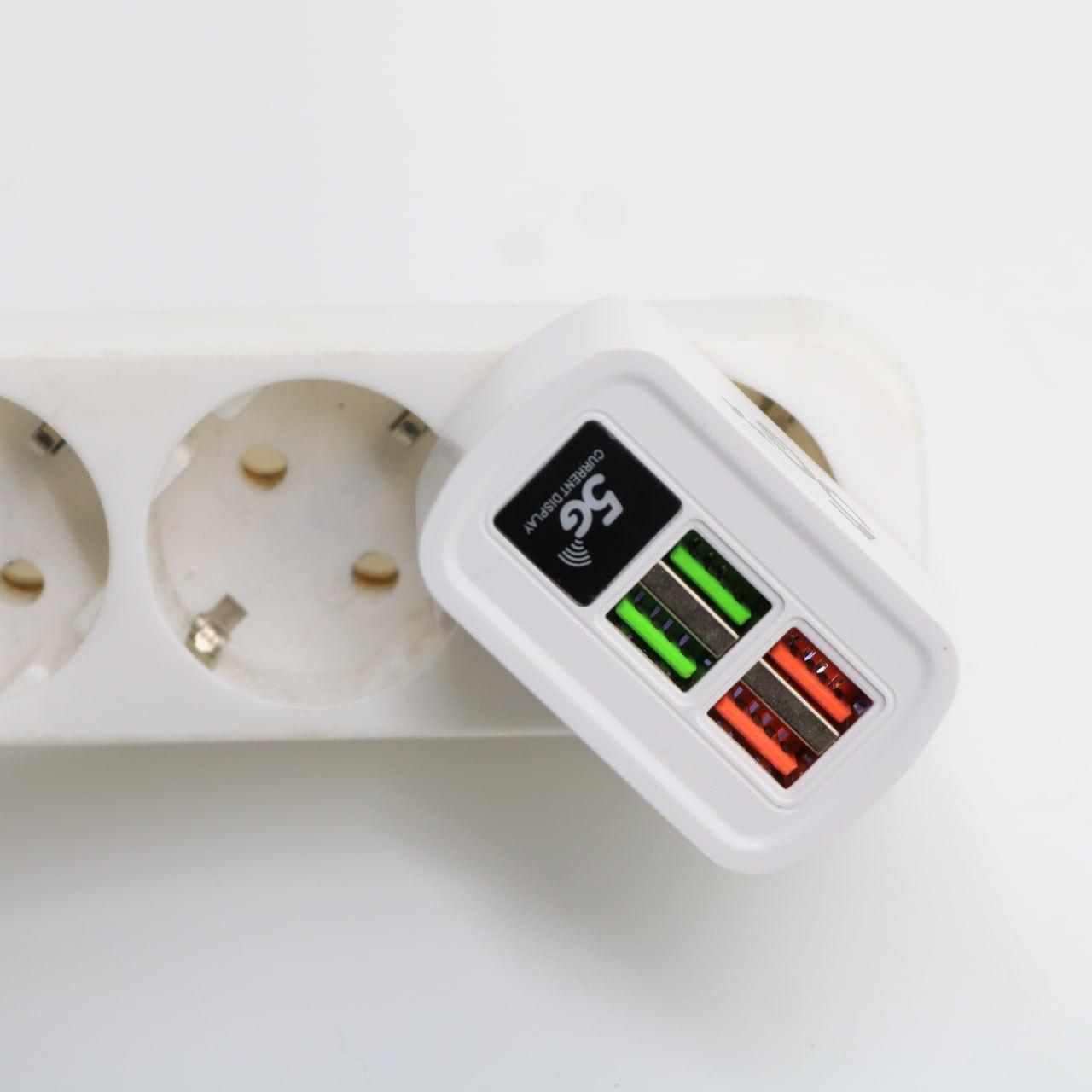 Зарядний пристрій 4USB Quick Charge / Багатопортовий зарядний пристрій для телефону