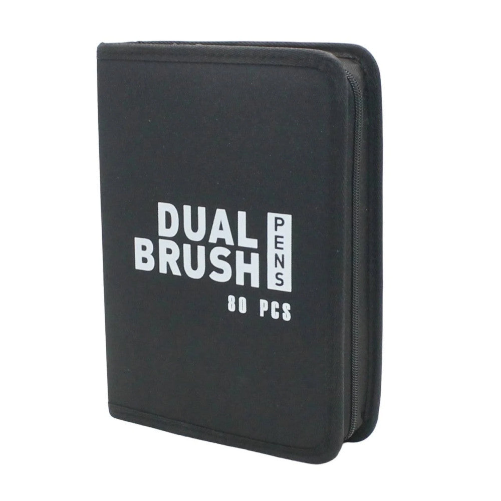 Акварельні маркери двосторонні 80шт з сумкою, Color pencil / Набір для малювання / Маркери для малювання