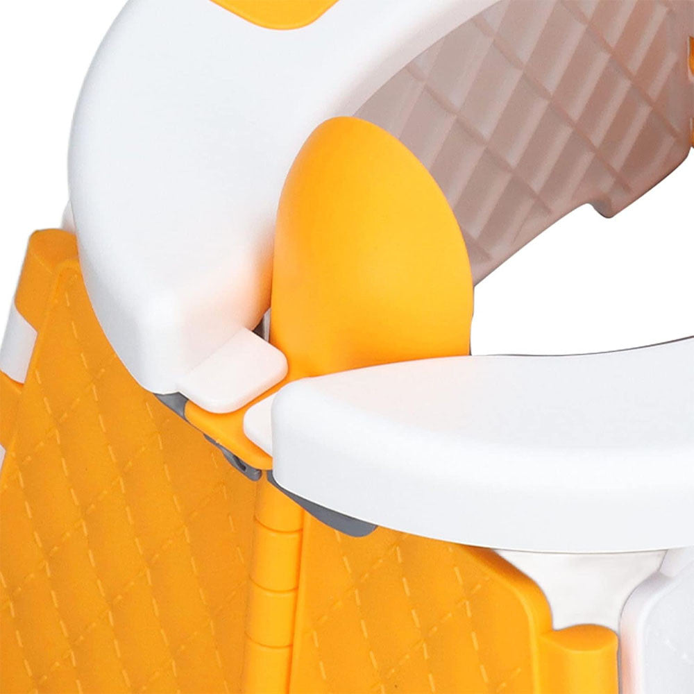 Дитячий переносний складаний туалет, Біло-жовтогарячий / Дитячий дорожній складаний горщик