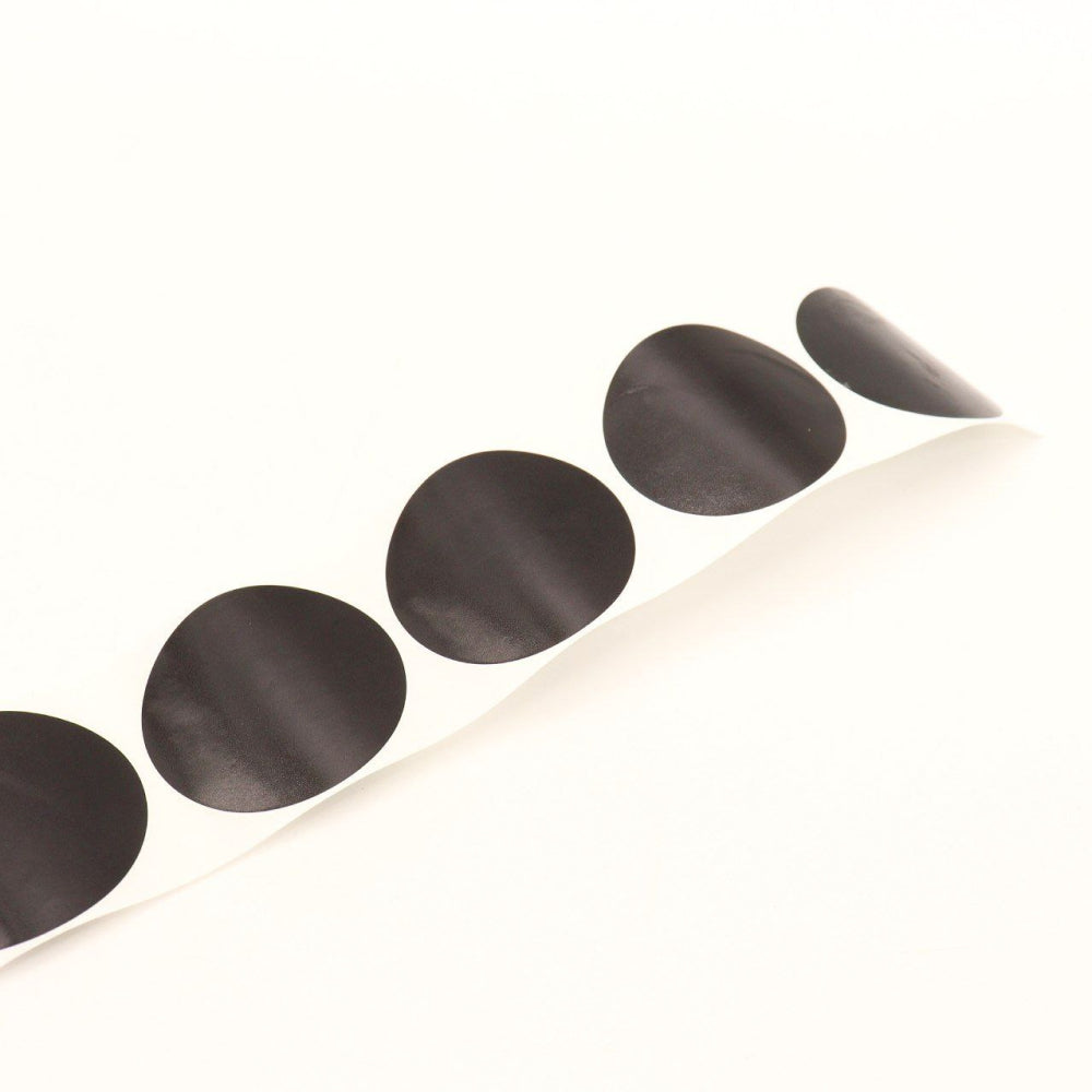 Наклейки для баночок з прянощами, 4 см, 20 шт, чорні / Бірки для банок з сипучими продуктами