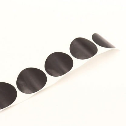 Наклейки для баночок з прянощами, 4 см, 20 шт, чорні / Бірки для банок з сипучими продуктами