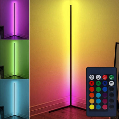 Лампа RGB для підсвічування фону 18Вт, 135см / Кутовий LED торшер / Підлогова лампа / Світильник підлоговий