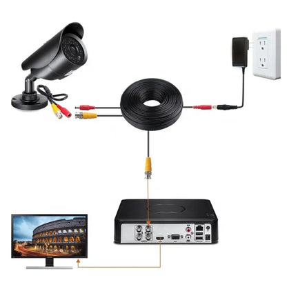 Комбінований патчкорд BNC+DC 20м / Кабель для відеокамери спостереження