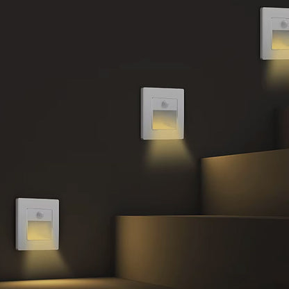 Вбудований світильник з датчиком руху, від мережі, HA-109 / Підсвітка сходів / Світильник для сходів