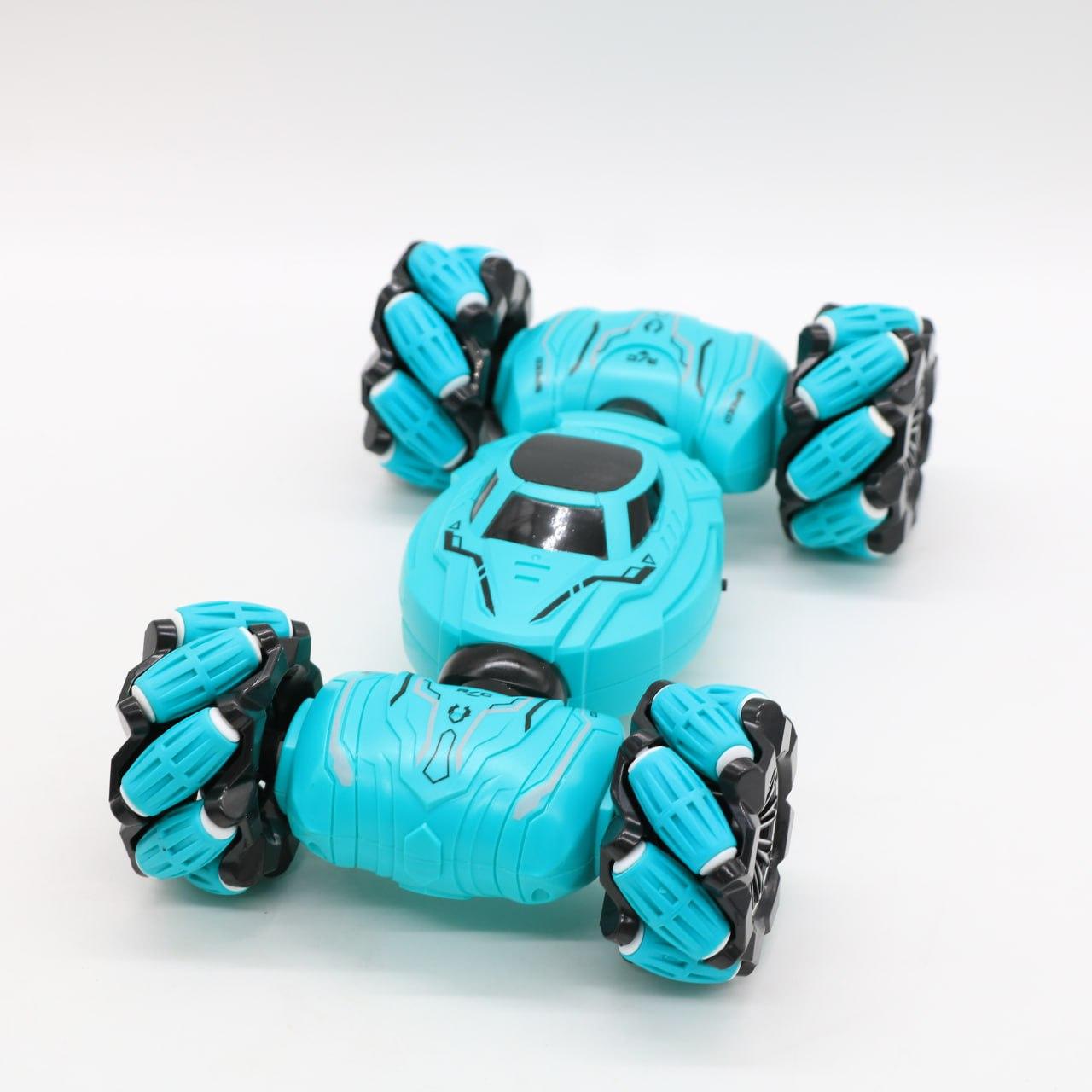 Машинка перевертень на радіокеруванні від USB, 986-14, Блакитний / Дитяча трюкова машинка на пульті управління