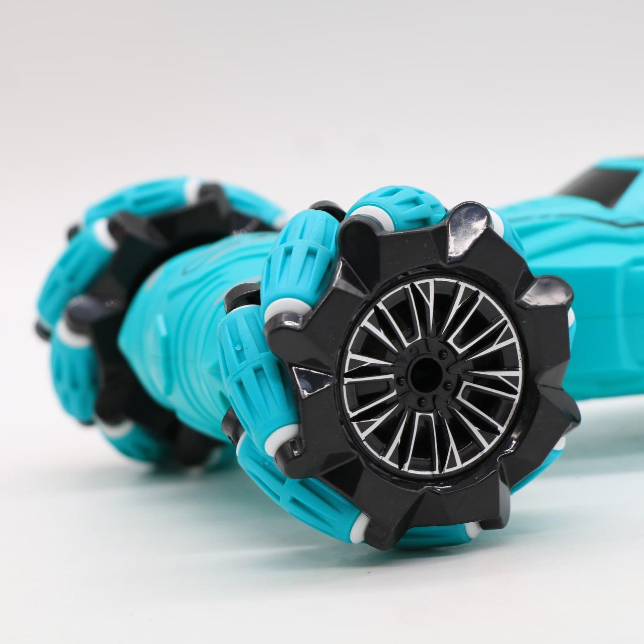 Машинка перевертень на радіокеруванні від USB, 986-14, Блакитний / Дитяча трюкова машинка на пульті управління