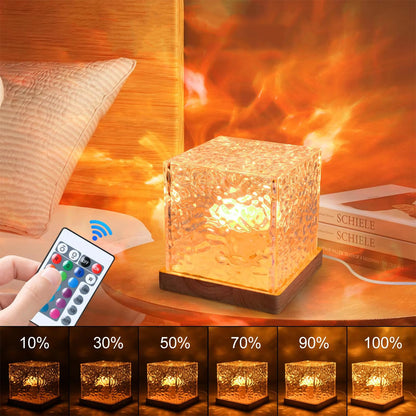 Настільна лампа-нічник "Водяна бриж" (16 кольорів, пульт ДУ, USB) / RGB Лампа-нічник