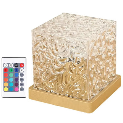 Настільна лампа-нічник "Водяна бриж" (16 кольорів, пульт ДУ, USB) / RGB Лампа-нічник