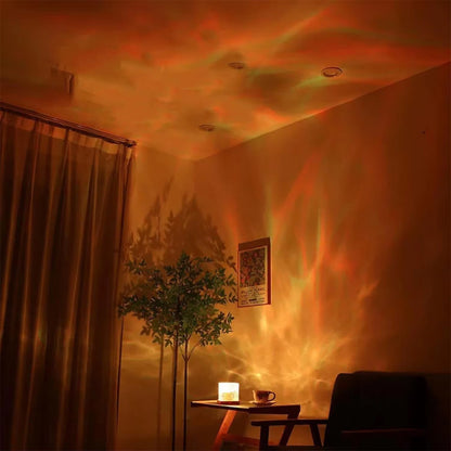 Настільна лампа-нічник "Водяна бриж" (16 кольорів, пульт ДУ, USB) / RGB Лампа-нічник