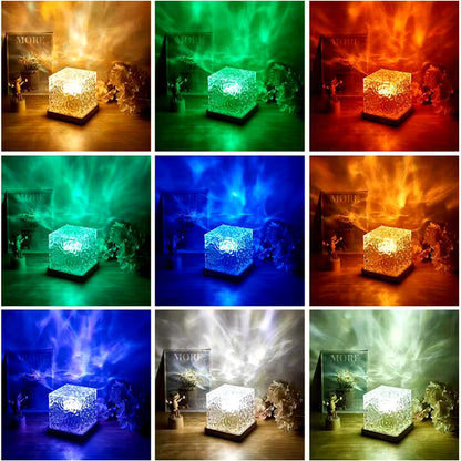 Настільна лампа-нічник "Водяна бриж" (16 кольорів, пульт ДУ, USB) / RGB Лампа-нічник