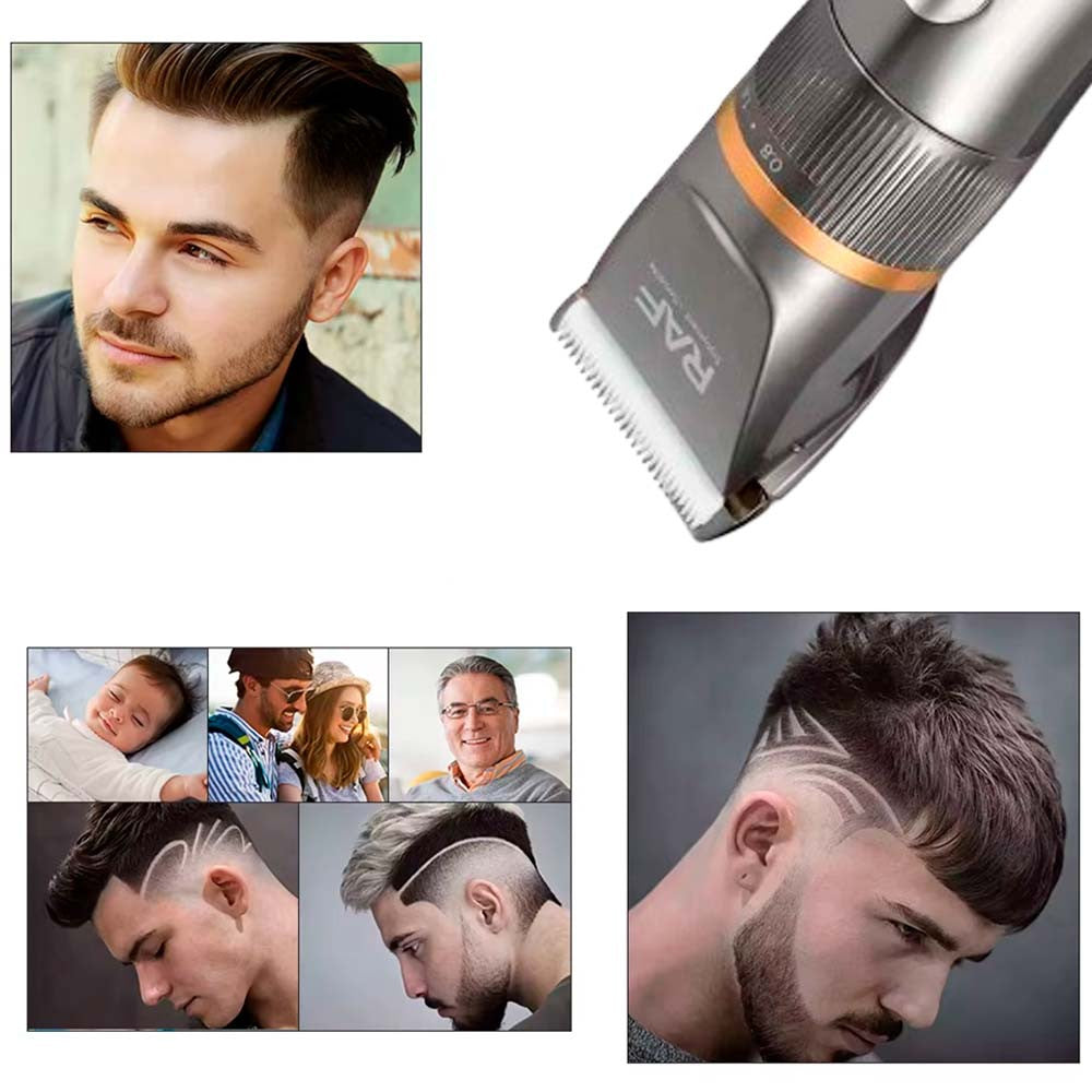 Машинка для стрижки волосся RAF R4026 (6 насадок, USB) / Тример для стрижки / Тример для бороди
