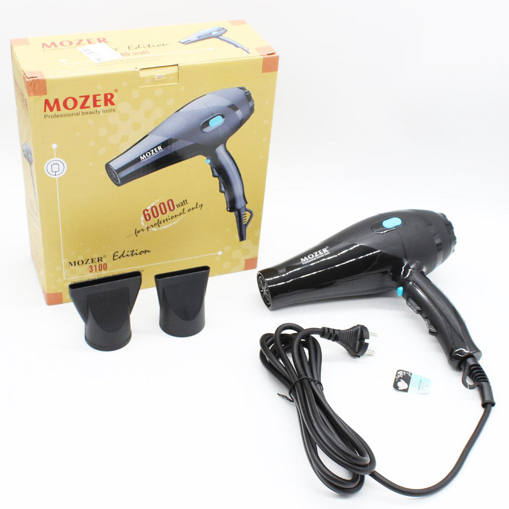 Професійний фен для волосся, 6000 Вт, 2 насадки, Mozer MZ 3100 / Сушарка для волосся