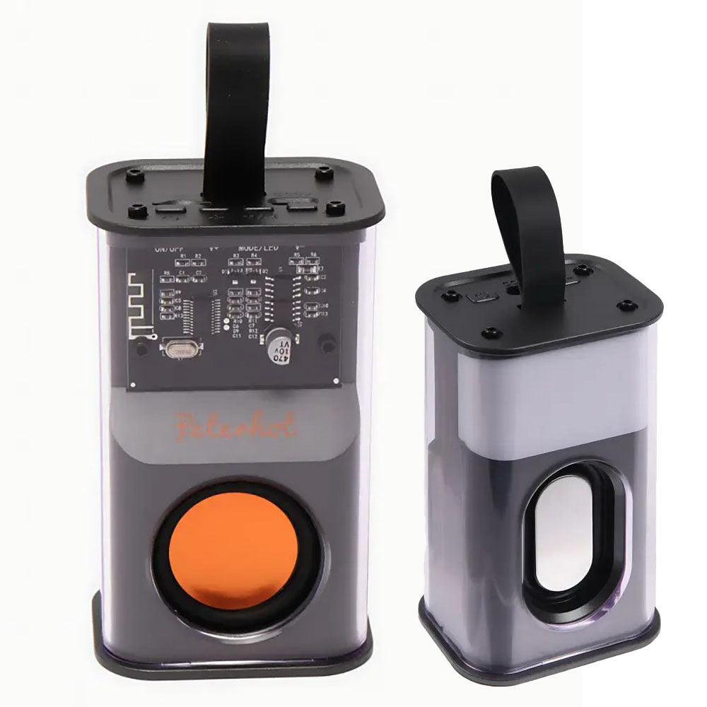 Портативна Bluetooth колонка 5Вт SPS A036 / Прозора бездротова колонка з підсвічуванням