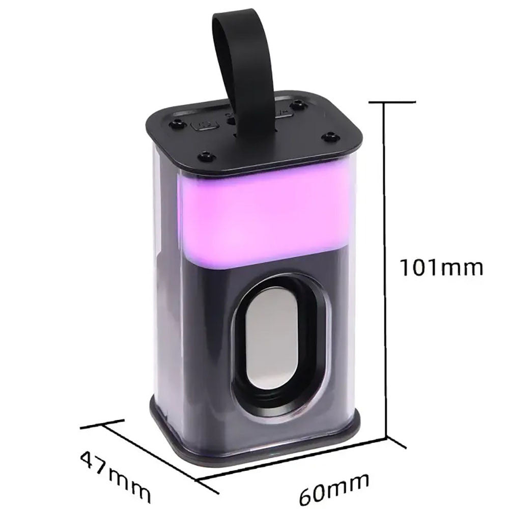 Портативна Bluetooth колонка 5Вт SPS A036 / Прозора бездротова колонка з підсвічуванням