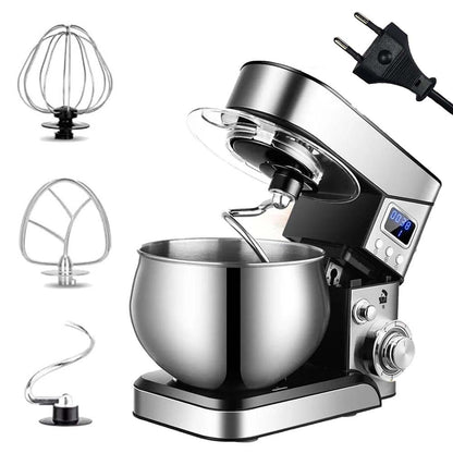 Міксер планетарний з чашею 6л, 4000Вт, 6 швидкостей / Кухонний тістоміс / Тістоміс міксер