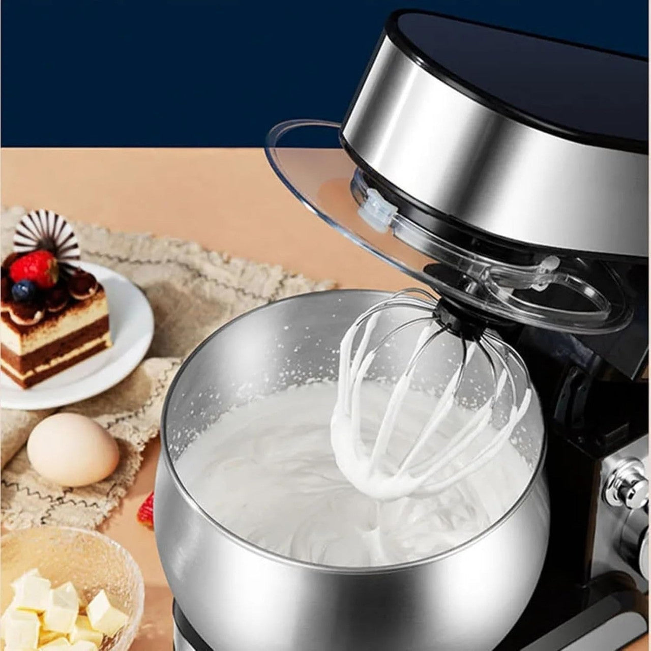 Міксер планетарний з чашею 6л, 4000Вт, 6 швидкостей / Кухонний тістоміс / Тістоміс міксер
