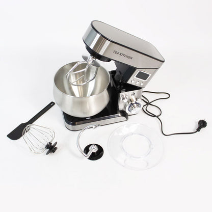 Міксер планетарний з чашею 6л, 4000Вт, 6 швидкостей / Кухонний тістоміс / Тістоміс міксер