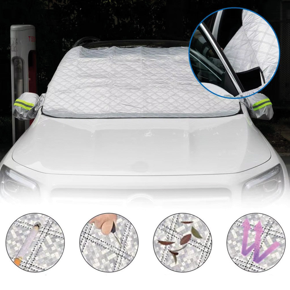 Сонцезахисна накидка на лобове скло авто, 150х110см / Захисний чохол для лобового скла автомобіля