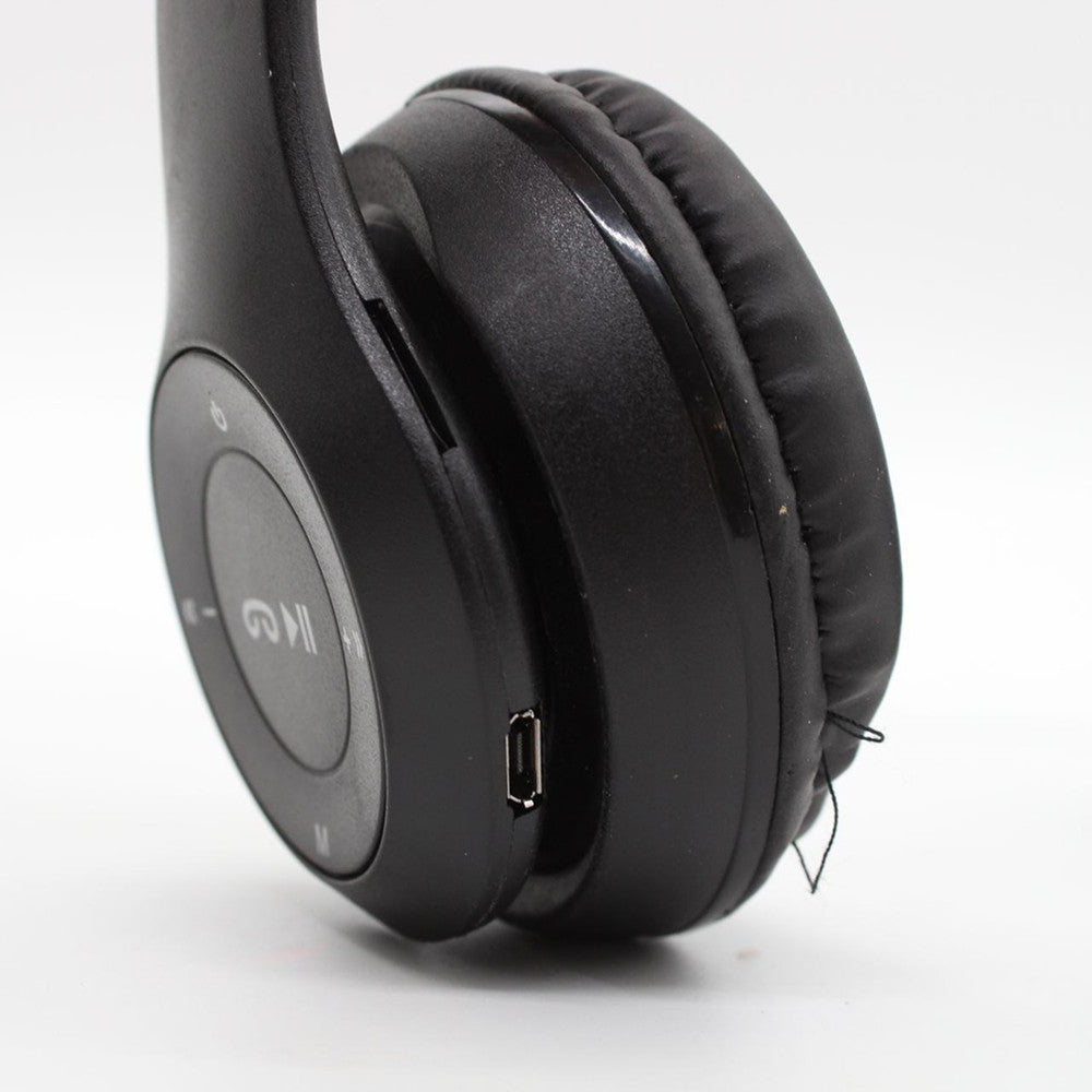 Бездротові Bluetooth навушники з котячими вушками та підсвічуванням Cat Miu Star P47 Чорний / Дитячі навушники