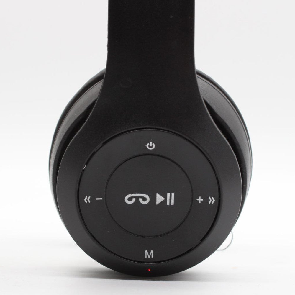 Бездротові Bluetooth навушники з котячими вушками та підсвічуванням Cat Miu Star P47 Чорний / Дитячі навушники