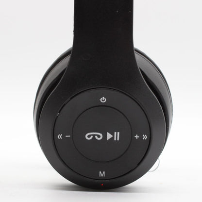 Бездротові Bluetooth навушники з котячими вушками та підсвічуванням Cat Miu Star P47 Чорний / Дитячі навушники