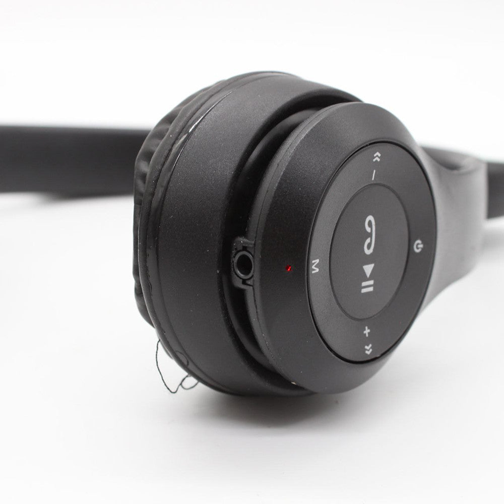 Бездротові Bluetooth навушники з котячими вушками та підсвічуванням Cat Miu Star P47 Чорний / Дитячі навушники