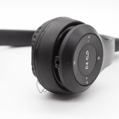 Бездротові Bluetooth навушники з котячими вушками та підсвічуванням Cat Miu Star P47 Чорний / Дитячі навушники