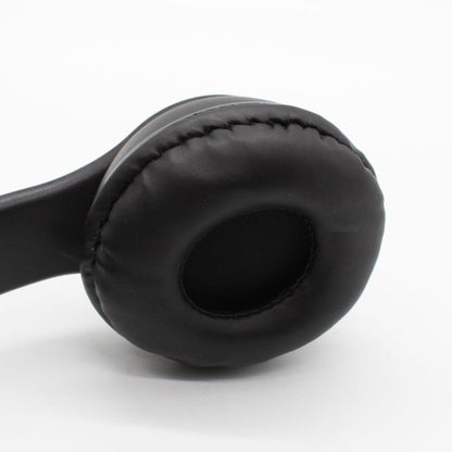 Бездротові Bluetooth навушники з котячими вушками та підсвічуванням Cat Miu Star P47 Чорний / Дитячі навушники