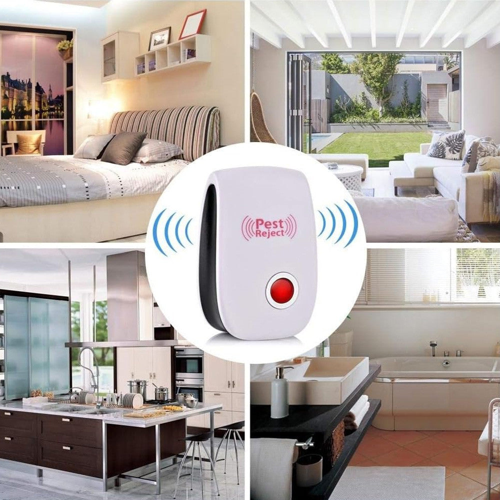 Електронний відлякувач комах та гризунів Electronic Pest Repeller, Білий / Ультразвуковий відлякувач мишей