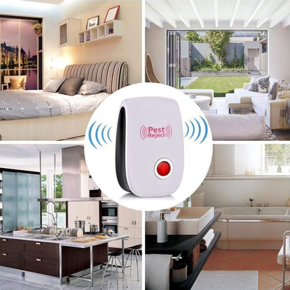 Електронний відлякувач комах та гризунів Electronic Pest Repeller, Білий / Ультразвуковий відлякувач мишей