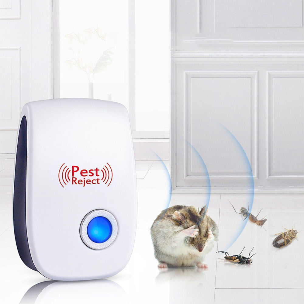 Електронний відлякувач комах та гризунів Electronic Pest Repeller, Білий / Ультразвуковий відлякувач мишей