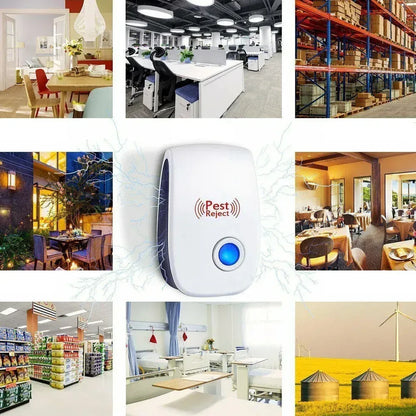 Електронний відлякувач комах та гризунів Electronic Pest Repeller, Білий / Ультразвуковий відлякувач мишей