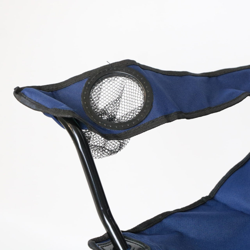 Стілець туристичний розкладний до 100 кг, Темно синій / Складаний стілець, крісло для походів в чохлі