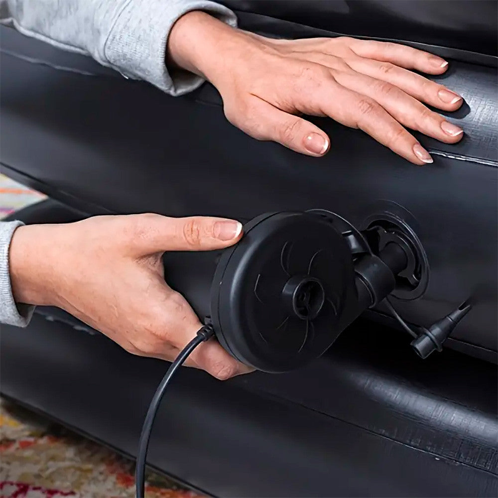 Надувне крісло розкладне з насосом, Блакитний / Надувний диван / Надувне ліжко / Ламзак надувний