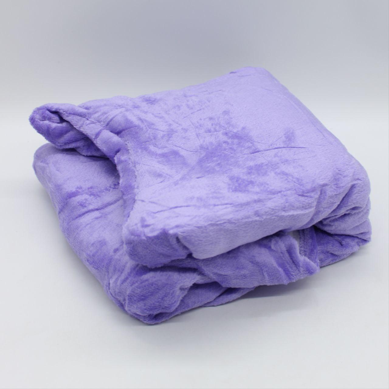 Оверсайз плед-халат з капюшоном 100х80см, Huggle Hoodie, Фіолетовий / Толстовка худі для дому / Плед з рукавами