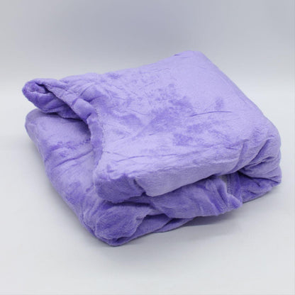 Оверсайз плед-халат з капюшоном 100х80см, Huggle Hoodie, Фіолетовий / Толстовка худі для дому / Плед з рукавами