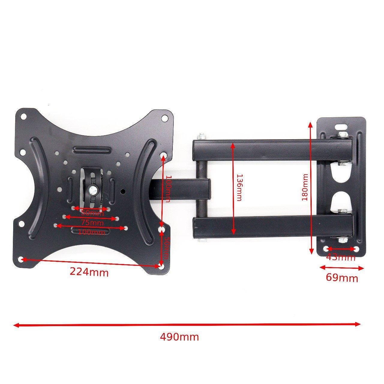 Кронштейн для телевізора 14-42", до 35 кг, HDL-117 / Настінне кріплення для ТВ / Поворотний кронштейн для ТВ