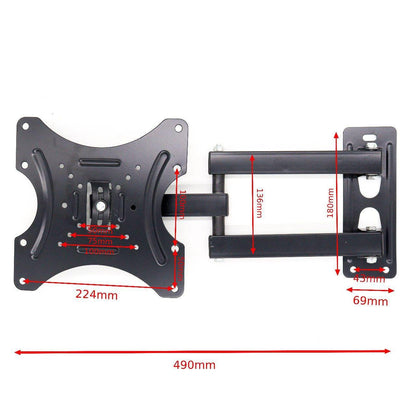 Кронштейн для телевізора 14-42", до 35 кг, HDL-117 / Настінне кріплення для ТВ / Поворотний кронштейн для ТВ