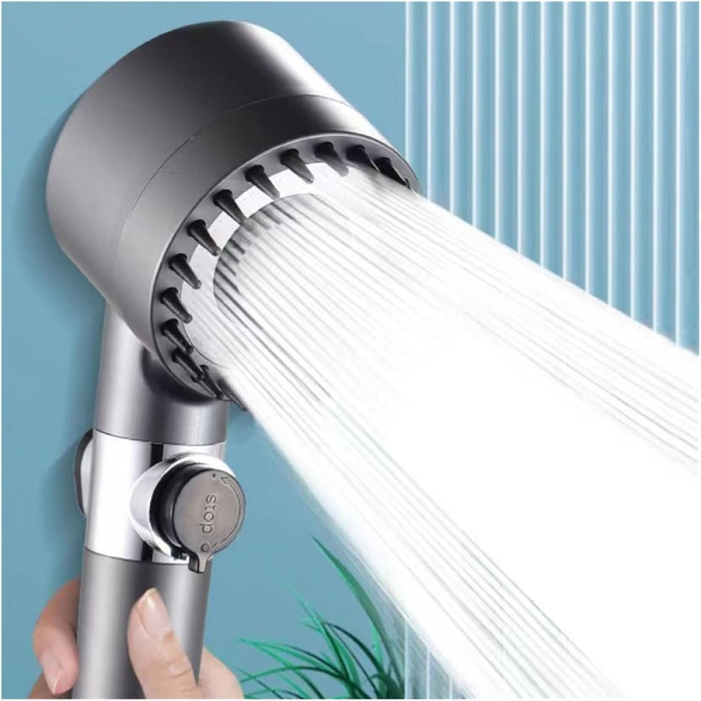 Насадка лійка для душу 3 режими + 1 фільтр, Графіт / Масажна лійка душова / Водозберігаюча душова лійка