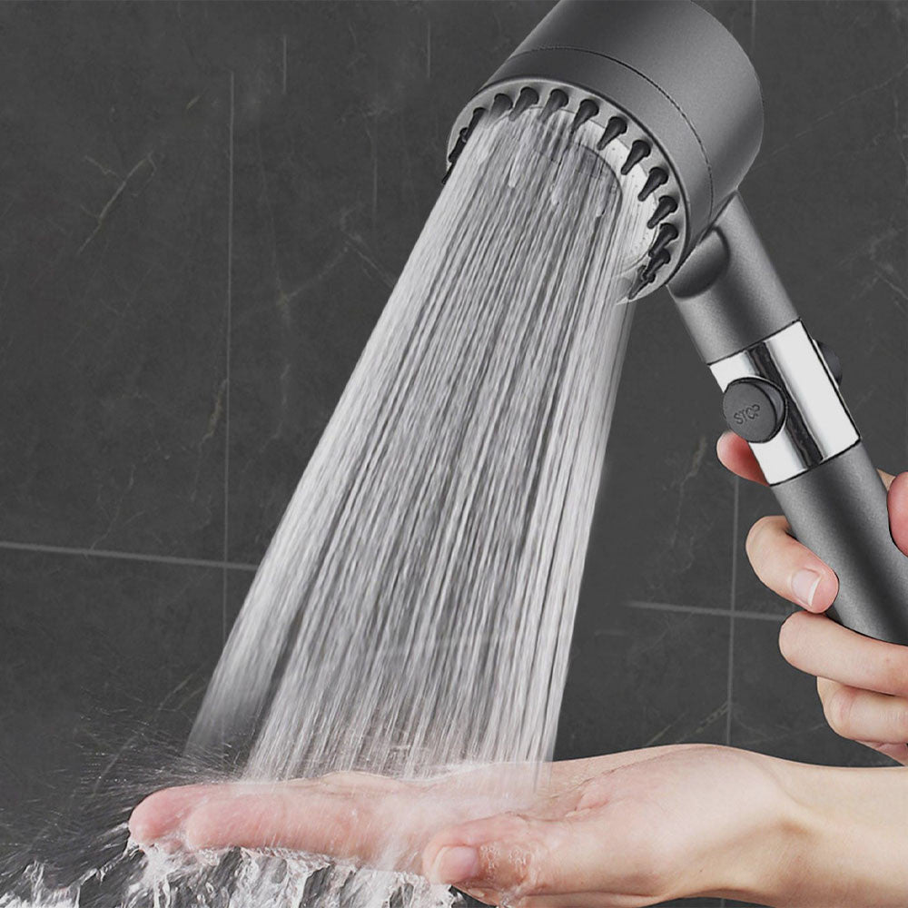 Насадка лійка для душу 3 режими + 1 фільтр, Чорний / Масажна лійка душова / Водозберігаюча душова лійка