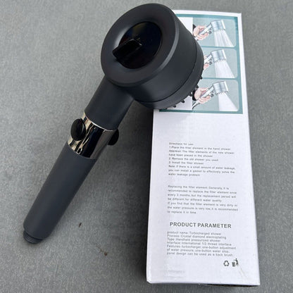 Насадка лійка для душу 3 режими + 1 фільтр, Чорний / Масажна лійка душова / Водозберігаюча душова лійка