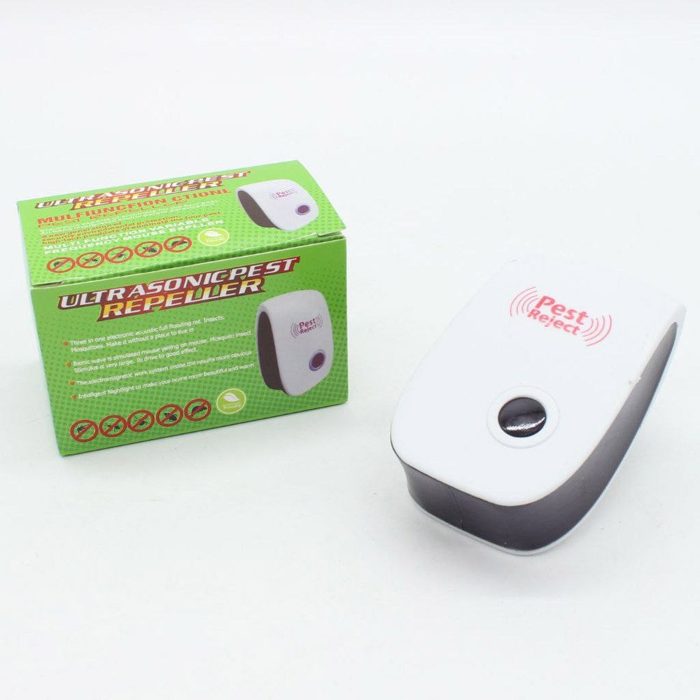 Електронний відлякувач комах та гризунів Electronic Pest Repeller, Білий / Ультразвуковий відлякувач мишей