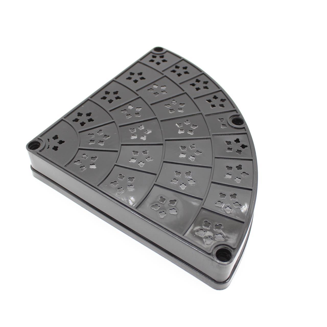 Кутовий стелаж для ванної 85х26х26см, 4 яруси, Чорний / Підлогова полиця для ванної / Кутова полиця у ванну