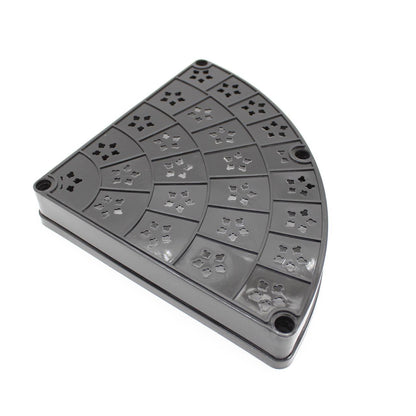 Кутовий стелаж для ванної 85х26х26см, 4 яруси, Чорний / Підлогова полиця для ванної / Кутова полиця у ванну