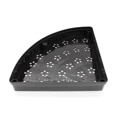 Кутовий стелаж для ванної 85х26х26см, 4 яруси, Чорний / Підлогова полиця для ванної / Кутова полиця у ванну