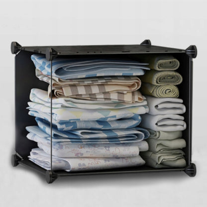 Пластикова шафа на 12 відділень, 140х105х35см / Складна шафа для одягу / Модульна шафа з полицями