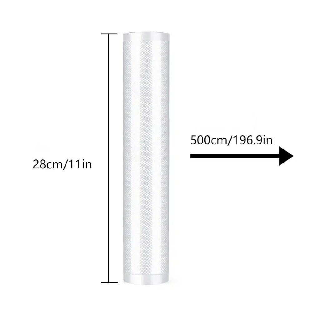 Пакети для вакууматора в рулонах 5м х 28см, 1 рулон / Вакуумні рулонні пакети для зберігання їжі