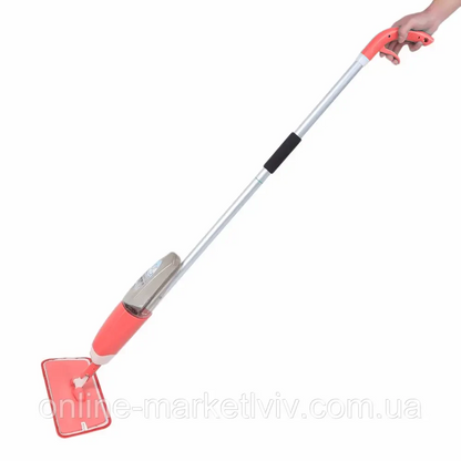 Швабра з розпилювачем для миття підлоги Water Spray Mop, Червона / Швабра для прибирання